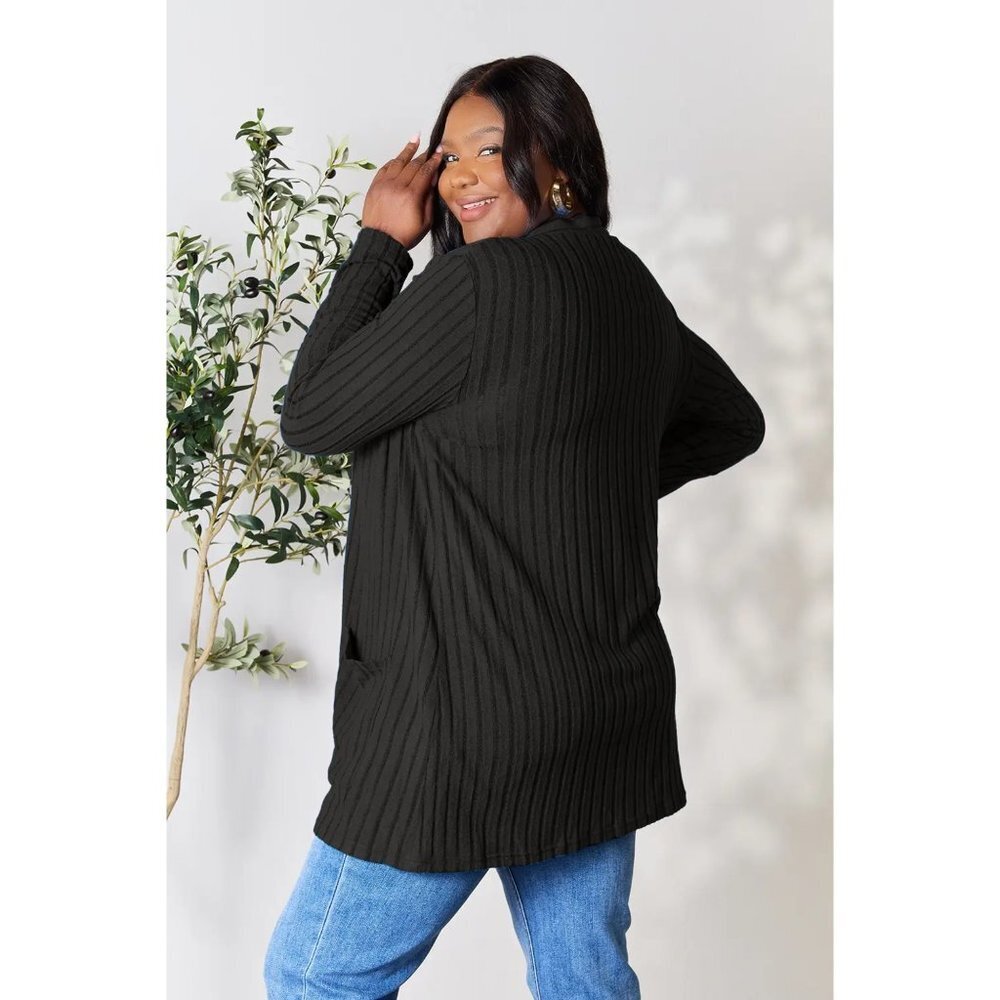 Basic Bae Full Size Ribbed Open Front Cardigan Wi… - image 2